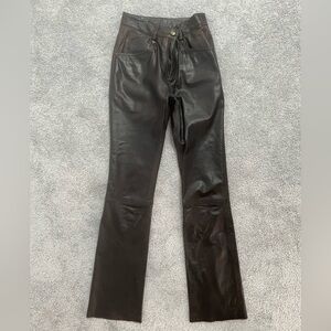 Wilsons Leather Brown Boot Cut Pants size 4 Women’s